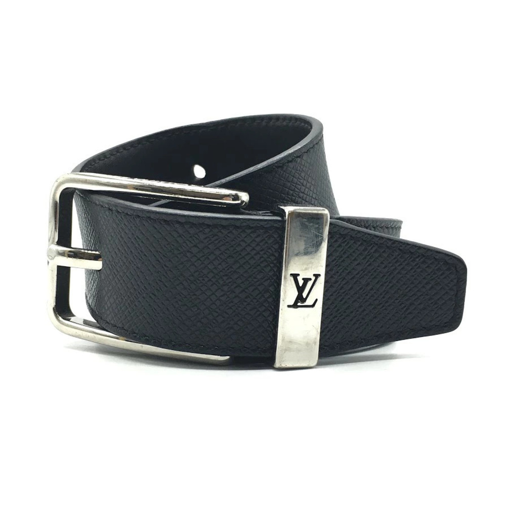 LOUIS VUITTON Taiga Pont Neuf Belt Black